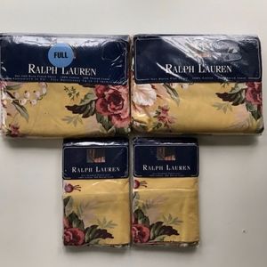 Vintage Ralph Lauren Full Sheet Set: OCHRE